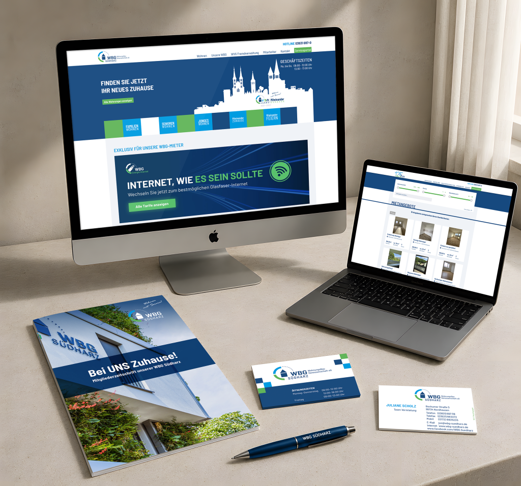 WBG Südharz – Corporate Design, Website und Printmedien